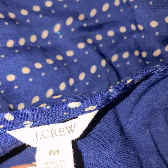 J Crew size medium blue summer cotton dress - Picture 3 of 5